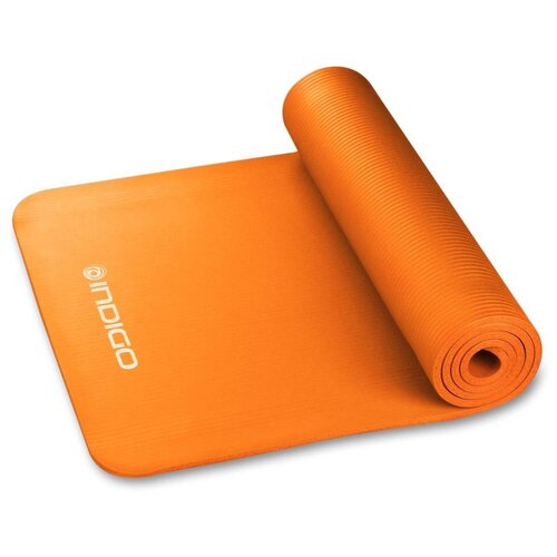 фото Коврик для йоги и фитнеса indigo nbr in104 173*61*1 см оранжевый