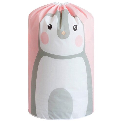 Мешок для хранения PEVA пингвин 44х82 см.. Цвет: розовый