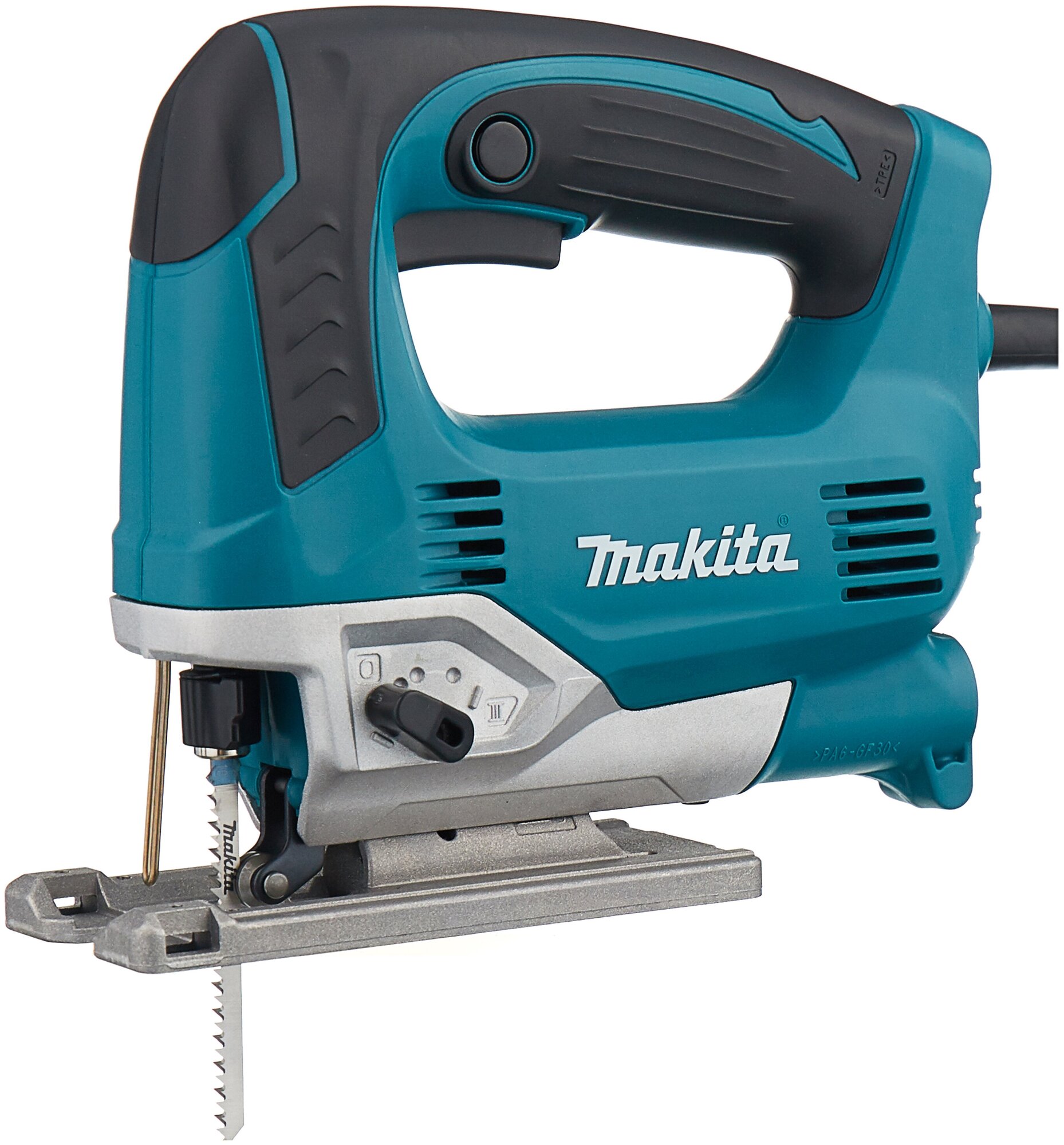 Электролобзик Makita JV0600K, 650 Вт бирюзовый