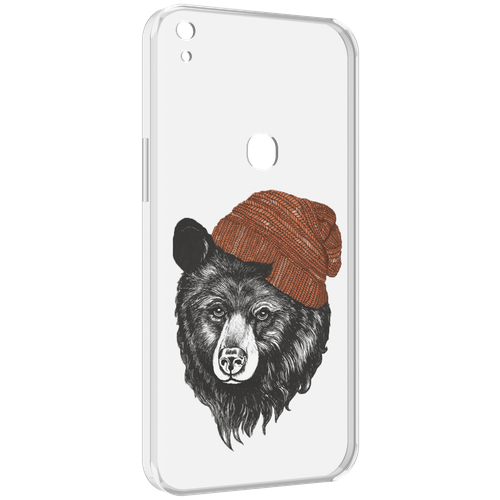 Чехол MyPads Медведь в шапке 2 для Alcatel SHINE LITE 5080X 5.0 задняя-панель-накладка-бампер
