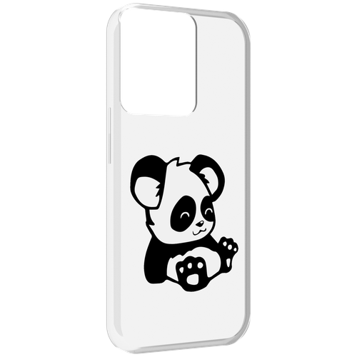 Чехол MyPads панда-детеныш детский для OPPO Reno 8 задняя-панель-накладка-бампер чехол mypads панда детеныш детский для oppo reno 5a задняя панель накладка бампер