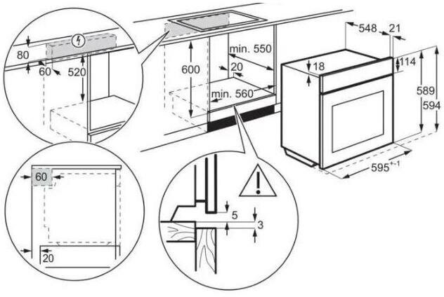 Электрический духовой шкаф Electrolux EOF3H70V