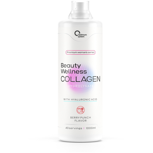 коллаген optimum system collagen concentrate liquid 500 мл апельcин лимон Optimum System Collagen Wellness Beauty (1000 мл) ягода