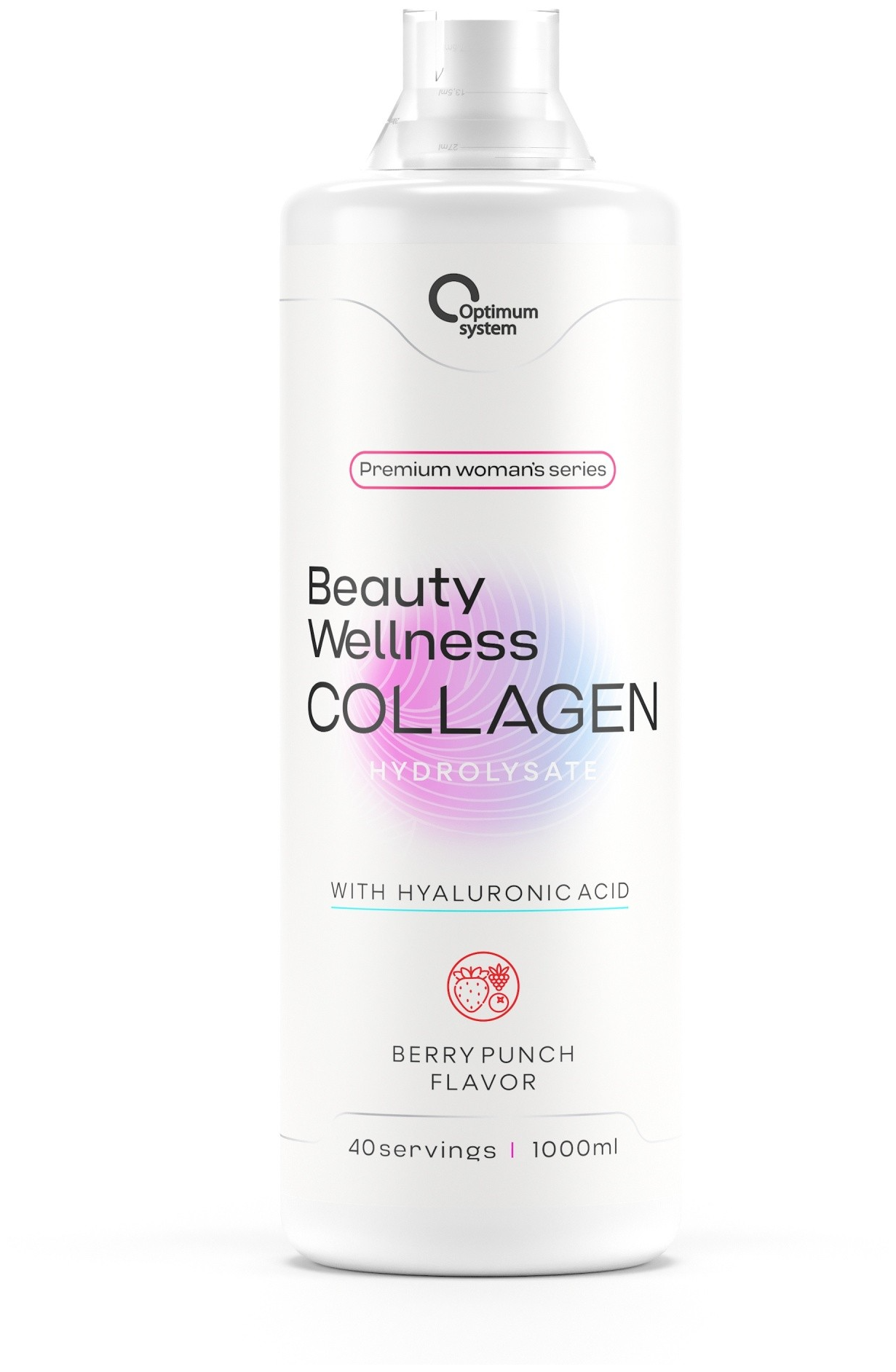 Optimum System Collagen Beauty Wellness Liquid, 1000 мл (Клубника-киви)