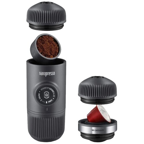 Кофеварка  рожковая Wacaco Nanopresso + NS adapter, grey