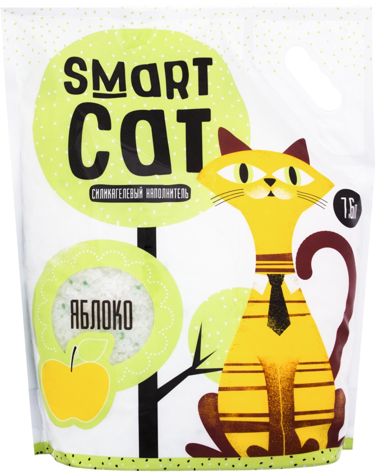 Smart Cat Силикагелевый наполнитель с ароматом яблока, 3,8л, 1.66 кг - фотография № 7