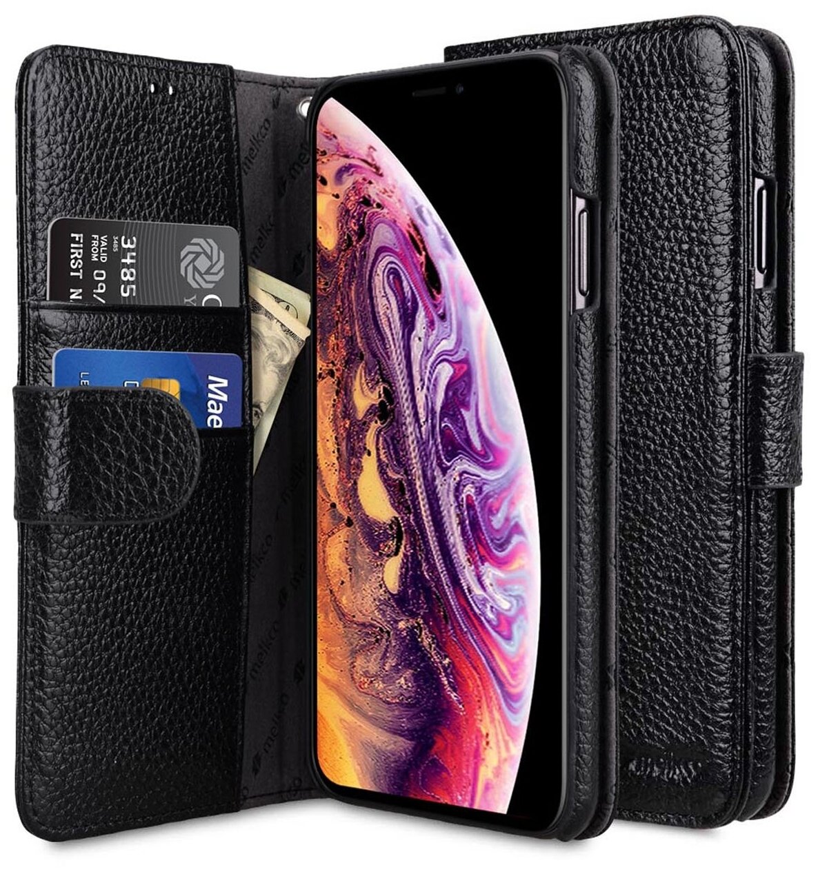 Кожаный чехол книжка Melkco для Apple iPhone 11 - Wallet Book Type, черный