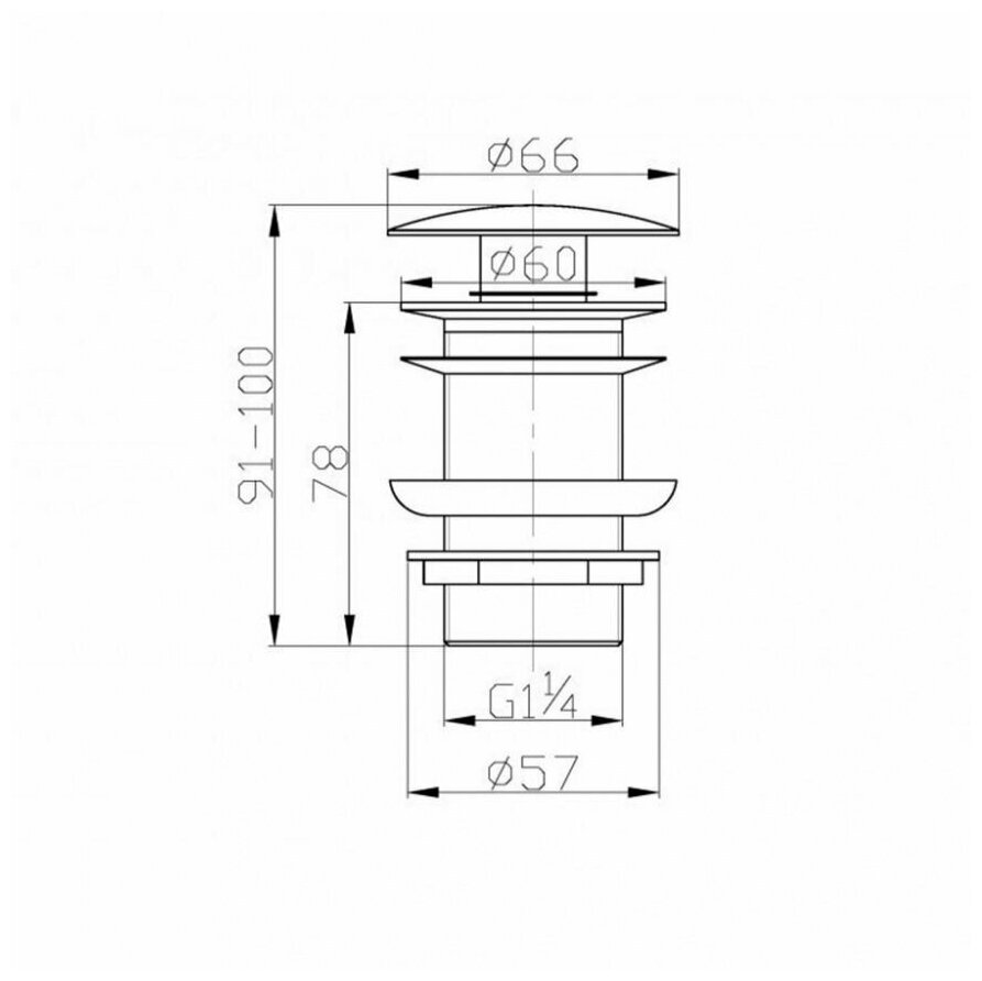 BelBagno Донный клапан BelBagno BB-SC-CRM