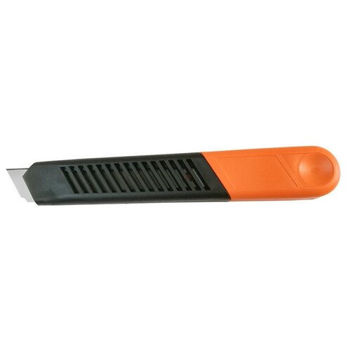 Нож канцелярский 18 мм Альфа, с фиксатором, пластик, цвет оранжевый, 10 уп
