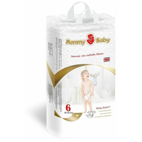 Подгузники MOMMY BABY 6 (13-23кг), 36 шт.