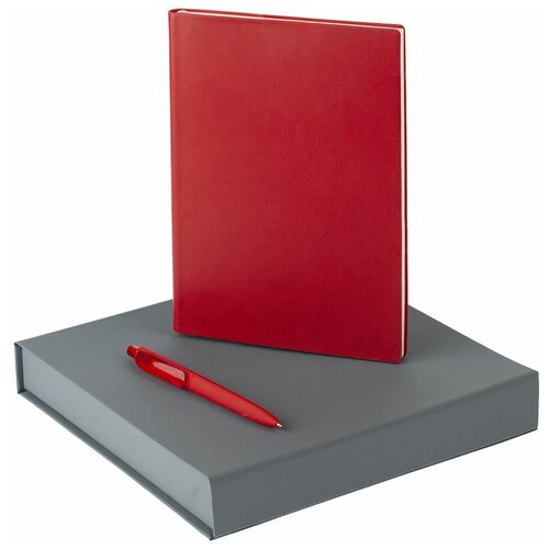 Набор Chillout, красный, 23,5х24х3,5 см, искусственная кожа; пластик; переплетный картон