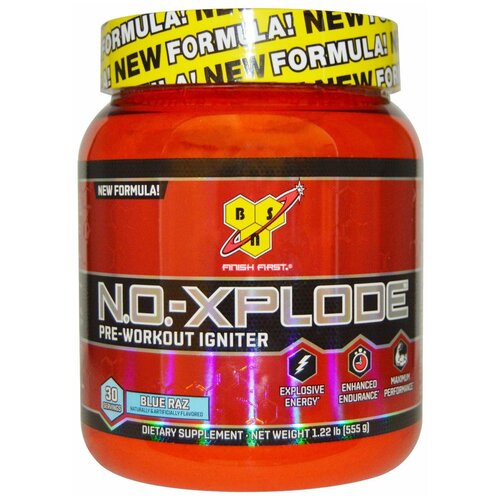 Предтренировочный комплекс BSN N.O.-Xplode голубая малина 555 г 1 шт. 555 мл