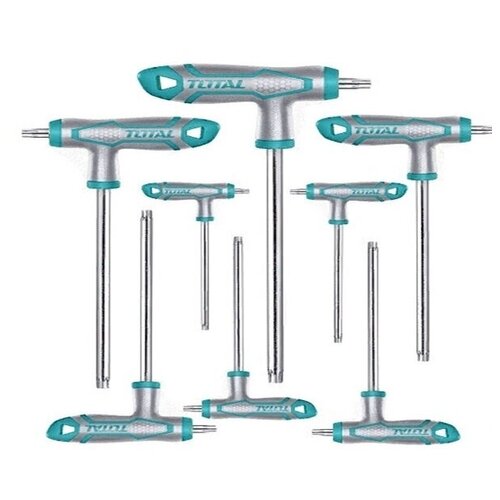 Набор шестигранных T-образных ключей 8 шт (T10X75,T15X75,T20X100,T25X100,T30X150,T40X150,T45X200,T50