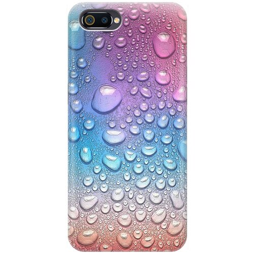 фото Ультратонкий силиконовый чехол-накладка для oppo a1k / realme c2 с принтом "множество капель" gosso