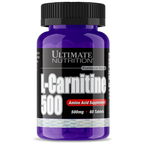 Ultimate Nutrition L-карнитин 500, 60 шт., нейтральный ironman l карнитин 60 шт нейтральный