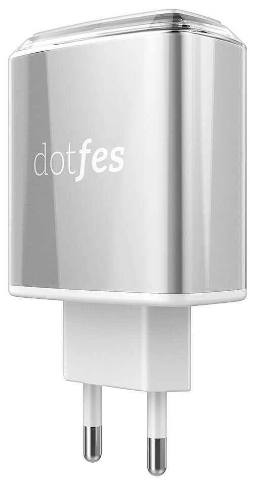 Зарядное устройство Dotfes C01 2xUSB, 3.4A, tarnish 205470