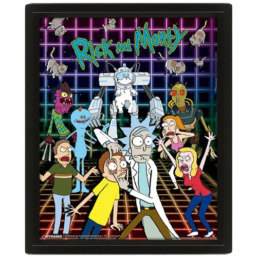 Сувенир Pyramid 3D Rick and Morty: Characters Grid