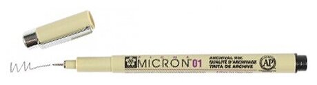 Ручка капиллярная Sakura Pigma Micron 0.25 мм, цвет чернил: черный