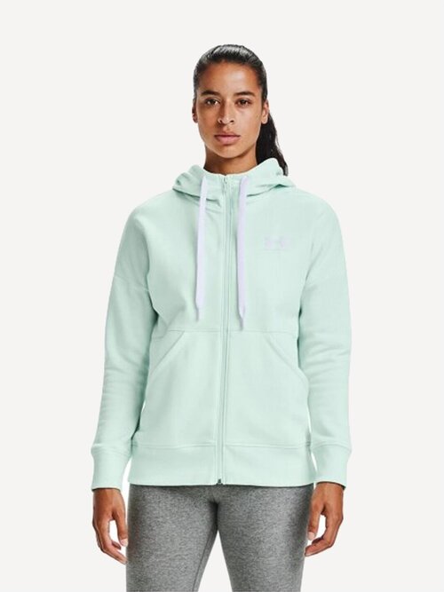 Толстовка Under Armour Rival Fleece Full Zip Hoodie, силуэт свободный, размер SM, черный