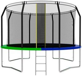 Каркасный батут SWOLLEN Prime 12 FT 366х366х259 см синий/зеленый
