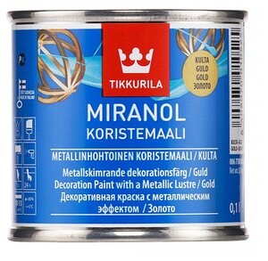 Краска акриловая <b>Tikkurila</b> <b>Miranol</b> Koristemaali влагостойкая моющаяся полуглянцевая <span>вид: акриловая, материал обработки: металл, степень глянца: полуглянцевая</span>