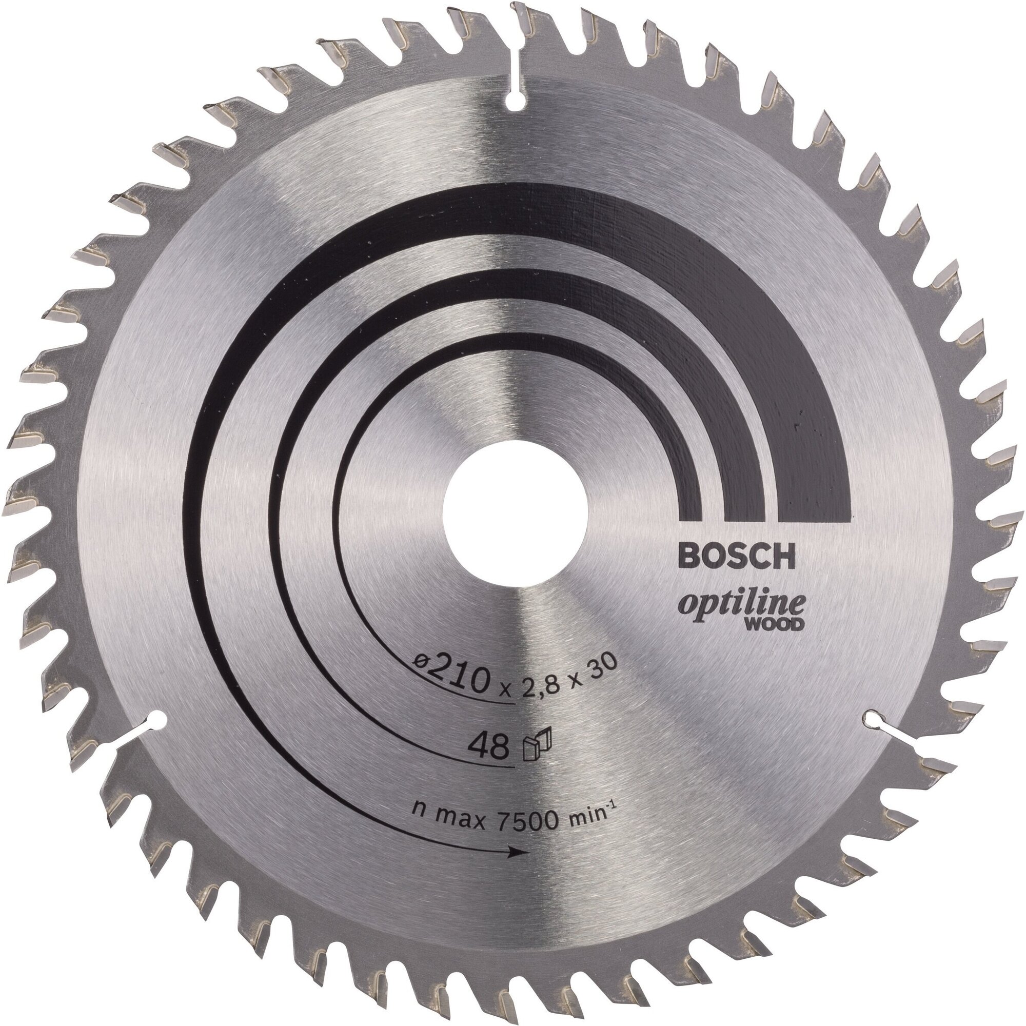 Пильный диск Bosch 210Х30 48 зуб Optiline Wood (2608640623)