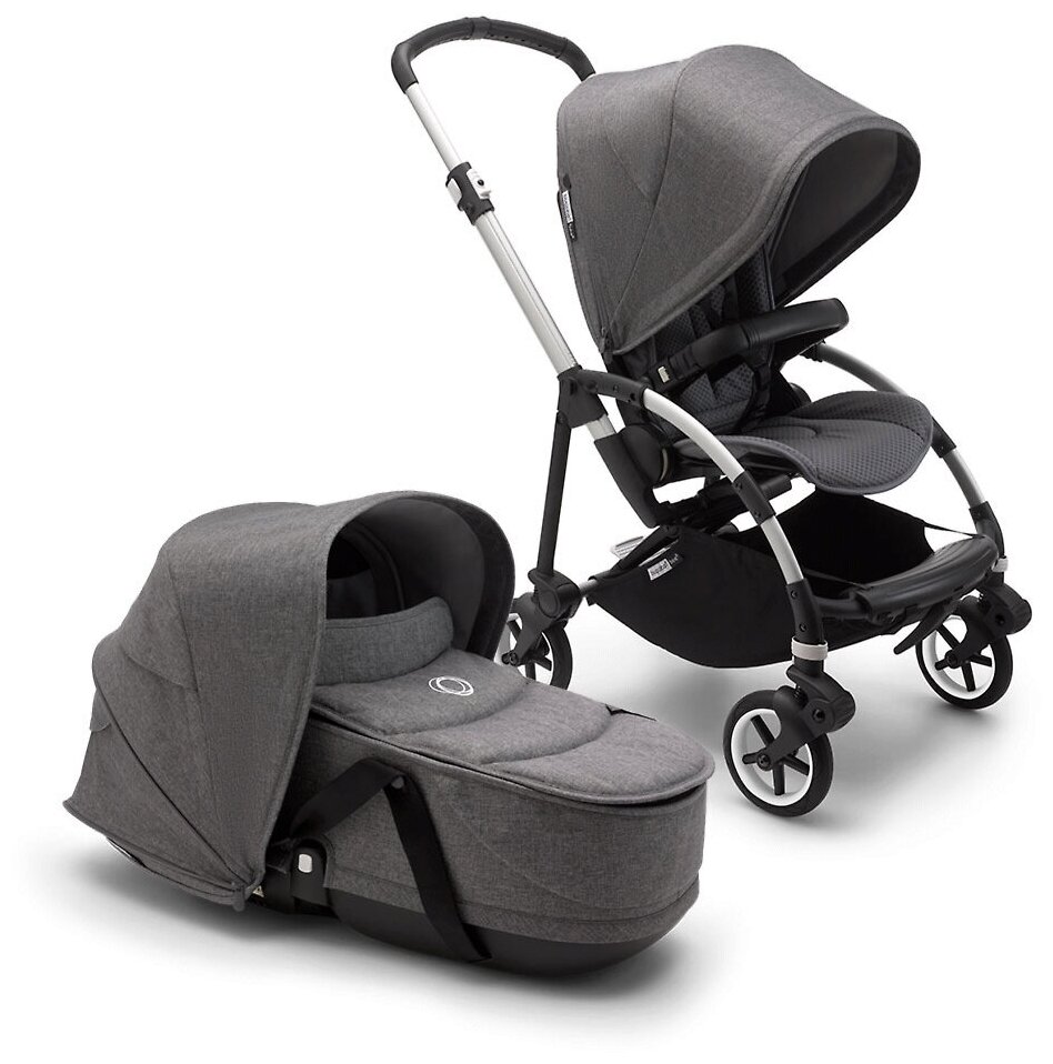 Коляска 2 в 1 Bugaboo Bee6 Alu Grey/Grey Melange/Grey Melange