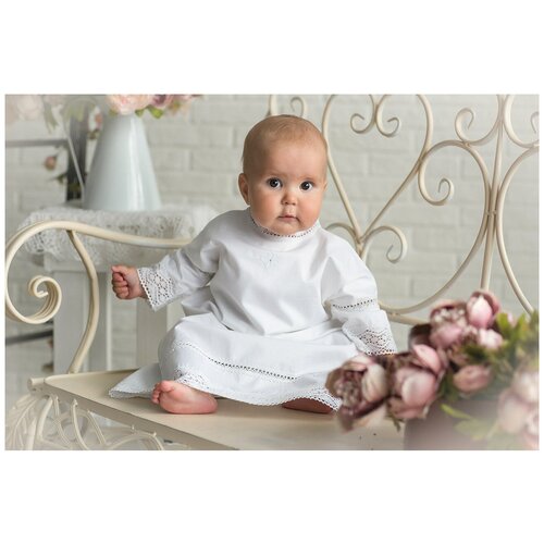 фото Рубашка alivia kids размер 0-3 мес, белый