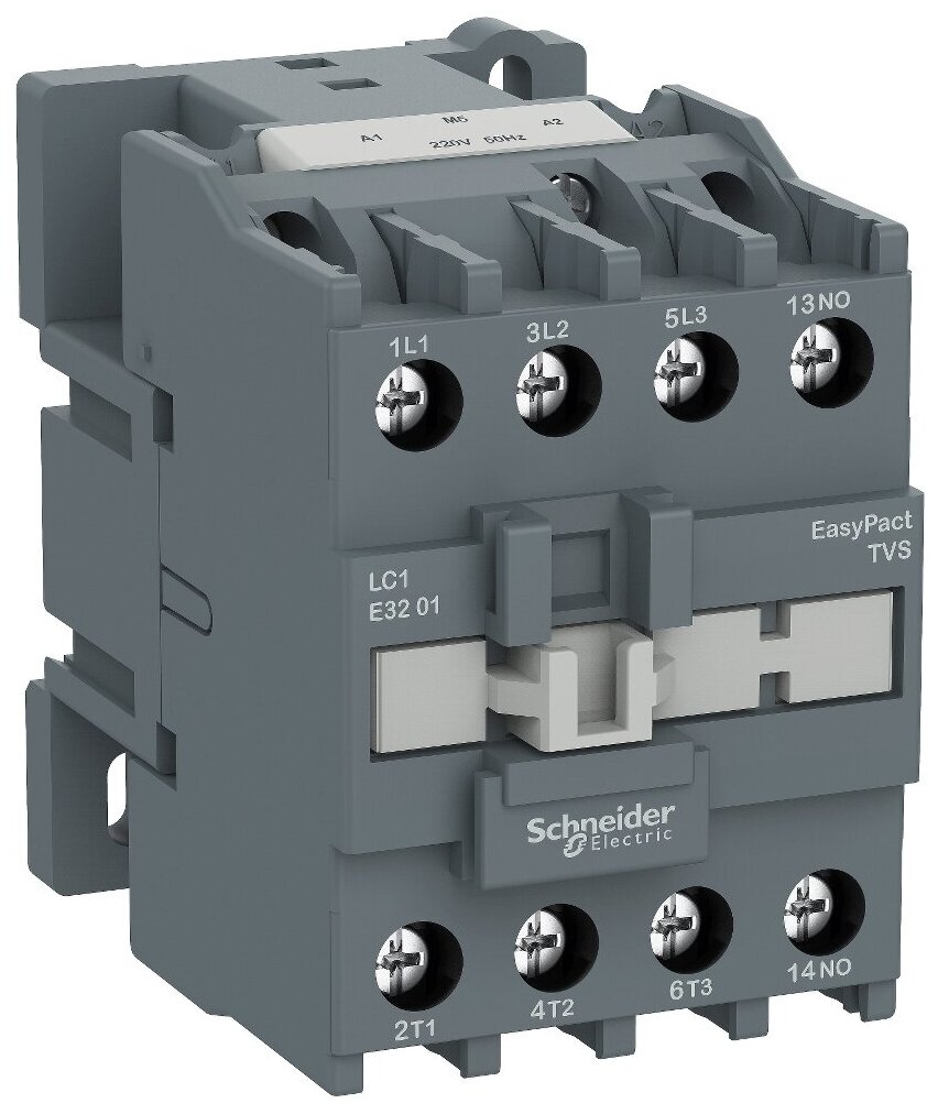 Контактор 3-х полюсный 38A 220B AC 1НЗ Schneider Electric, LC1E3801M5