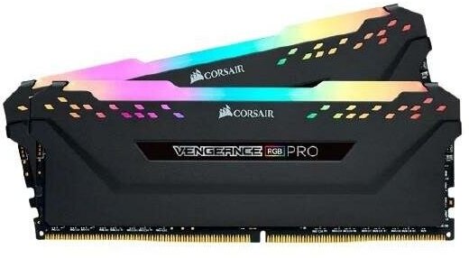 Оперативная память для компьютера 32Gb (2x16Gb) PC4-25600 3200MHz DDR4 DIMM CL16 Corsair Vengeance RGB Pro SL CMH32GX4M2E3200C16