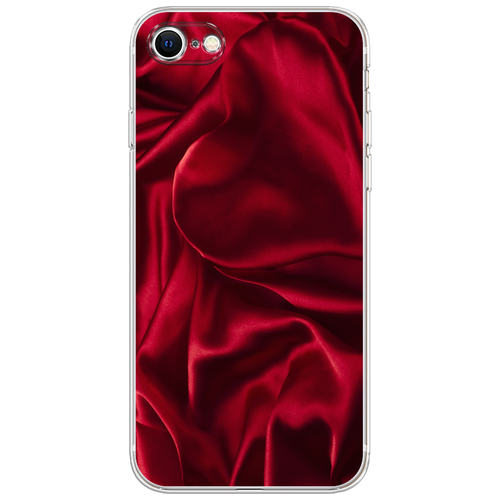 Силиконовый чехол на Apple iPhone 7 / Айфон 7 Текстура красный шелк силиконовый чехол на realme 7 реалми 7 текстура красный шелк
