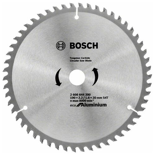 Пильный диск BOSCH 2.608.644.390 ECO ALU/Multi 190x20/16-54T для алюминия/мультиматериал