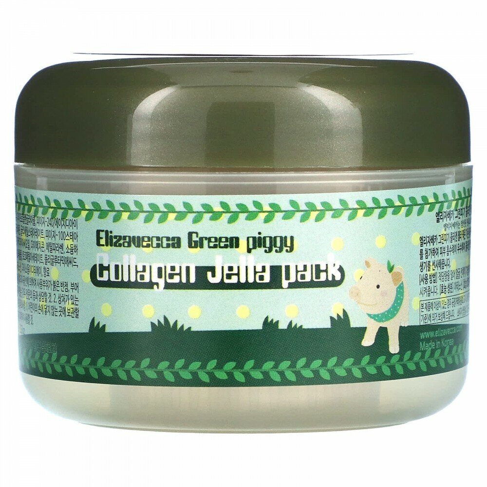 Маска для лица Elizavecca Green Piggy Collagen Jella Pack с коллагеном 100г - фото №11