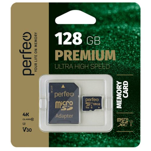 Карта памяти microSDXC 128GB Perfeo HC Cl10 UHS-3 V30 microsd aigo 128 gb