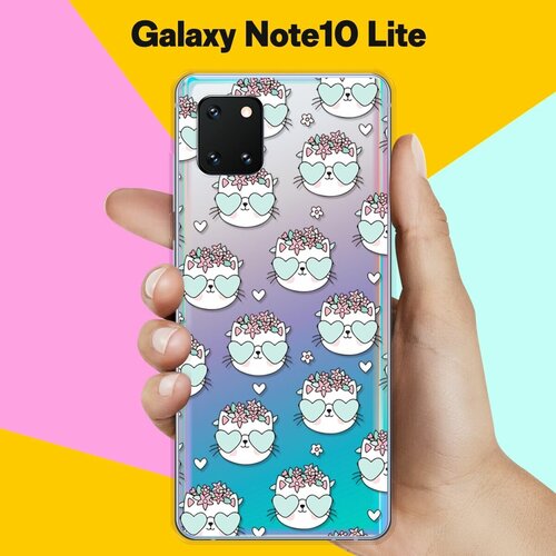 Силиконовый чехол Узор из котов на Samsung Galaxy Note 10 Lite