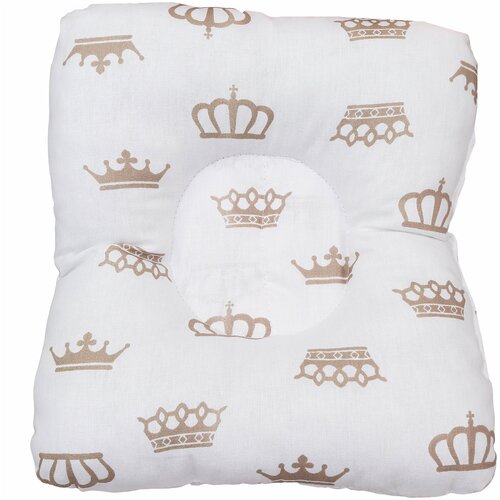 фото Подушка для кормления и сна amarobaby baby joy короны бежевый