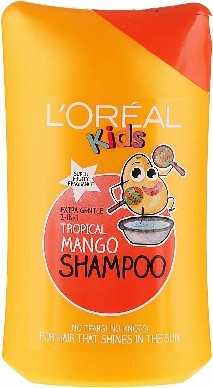 LOREAL Kids Tropical Mango детский шампунь 2 в 1 без слез 250 мл