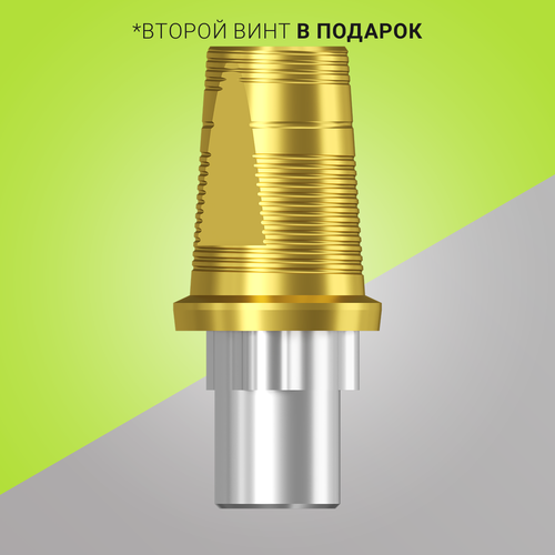 Титановое основание TiN Bell GEO, совместимое с NobelReplace RP, включая 2 винта