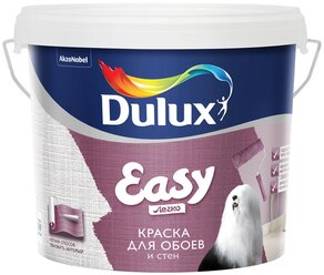 Краска акриловая Dulux Easy влагостойкая моющаяся матовая белый 5 л