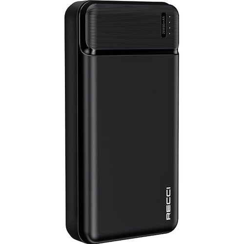 Внешний аккумулятор (powerbank) Recci RPB-N17 Power Burton 20000мАч, 2 x USB, 2.1A, черный портативный блок питания для любых мобильных устройств емкостью 20000 мач