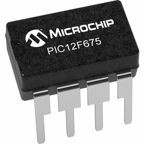 Микросхема микроконтроллер PIC12F675-I/P, DIP8 pic k150 programmer microchip pic mcu microcore burner usb downloader