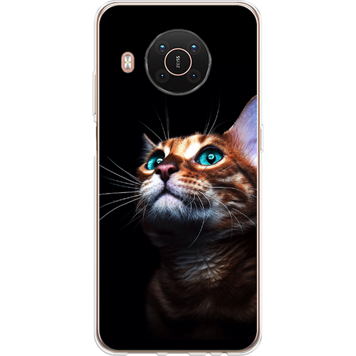 Силиконовый чехол на Nokia X10 / Нокия X10 Мечтательный кот силиконовый чехол на nokia c10 нокия с10 кот в венке