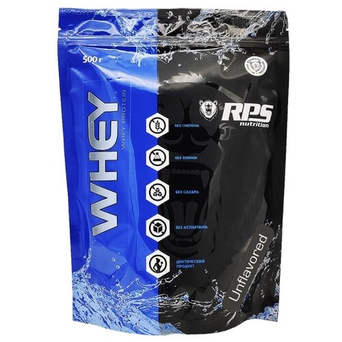 Протеин RPS Nutrition Whey Protein, 500 гр., нейтральный rps nutrition whey protein 1000 гр rps nutrition орехи в шоколаде