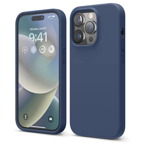 Чехол Elago Soft Silicone Case для iPhone 14 Pro синий индиго (Jean Indigo)