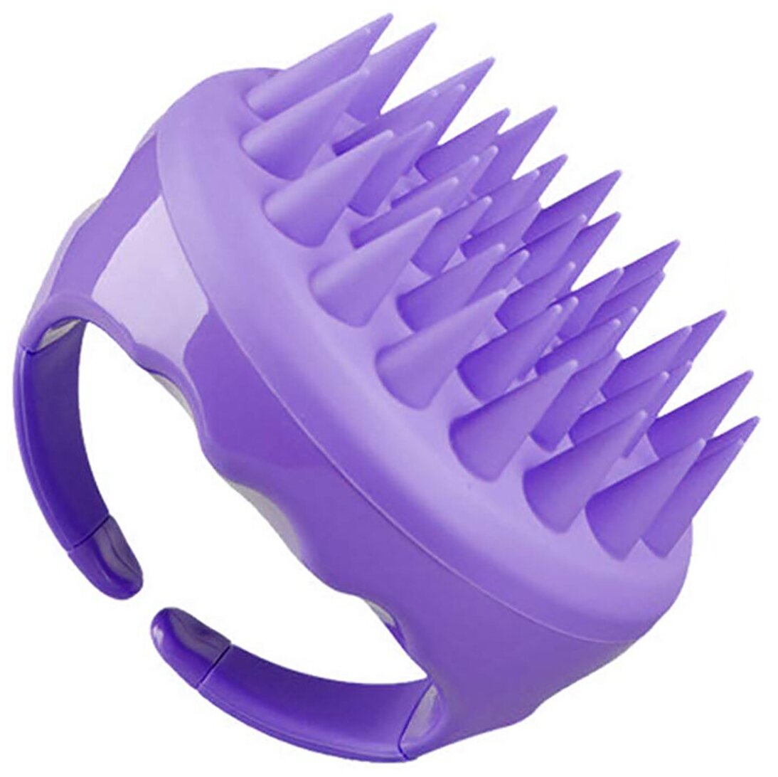 Массажная щетка для мытья волос и кожи головы LaLa-Cassie, фиолетовый - фотография № 1