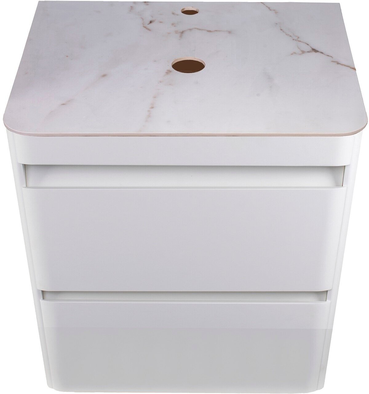 фото Style Line Тумба со столешницей Атлантика 60 Люкс подвесная, антискрейч белый Style Line