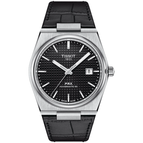Наручные часы TISSOT PRX, черный часы tissot couturier automatic small second t035 428 16 051 00