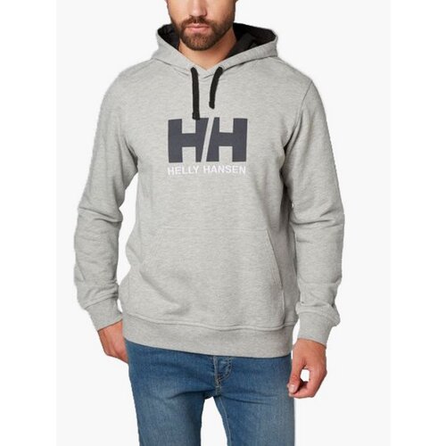 Толстовка мужская, Helly Hansen, HH LOGO HOODIE, цвет темно-серый, размер L