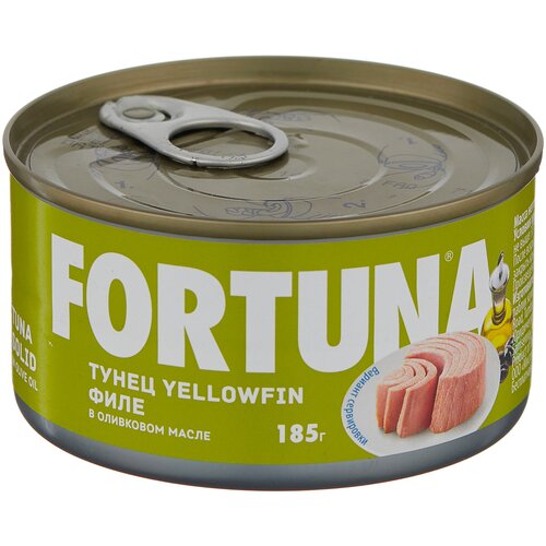 Fortuna Тунец yellowfin филе в оливковом масле, 185 г