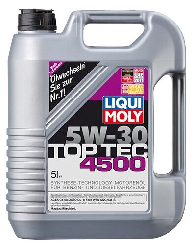 Масло моторное LIQUI MOLY 3729 TOP TEC 4500 5W30 5л